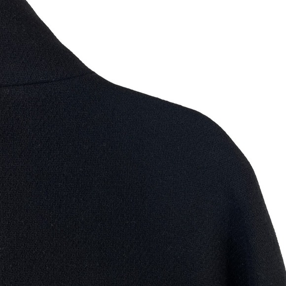J. Crew Stadium Cloth by Nello Gori Wool Blend Cocoon Coat Black Size 6 - Picture 8 of 13